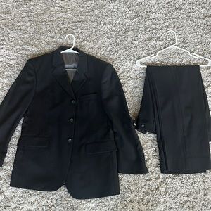 J ferrar black striped suit.